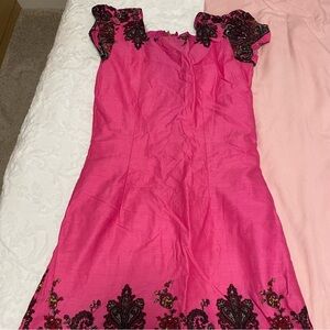 African inspired teen girl dress in pink